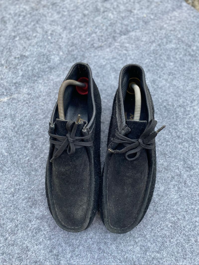 Clarks wallabee black suede high, foto 3