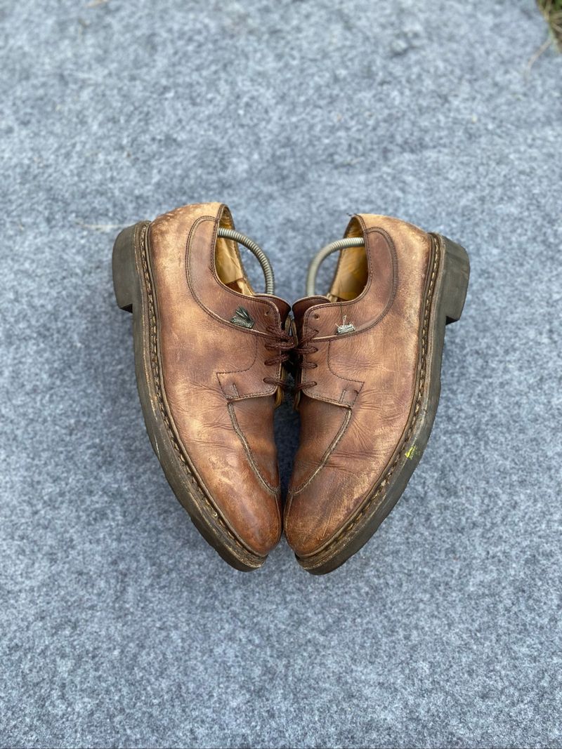 Paraboot Avignon norwegian vintage Split toe brown derby, foto 3