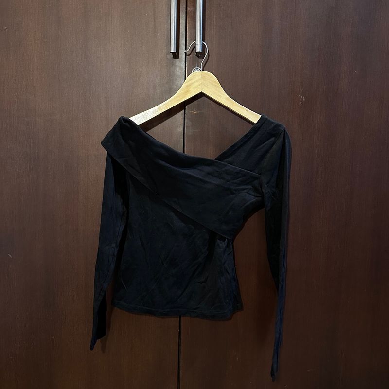 [USED] MARVEILE - ONE SHOULDER BLACK TOP, foto 2