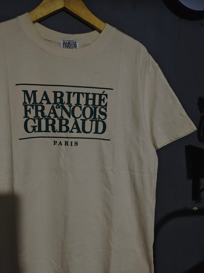 Kaos Marithe Francois Girbaud Paris Big Logo Cream, foto 2