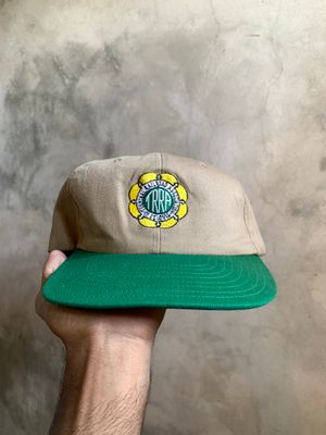 Made in USA Vintage Y2K Hat Pria green tan
