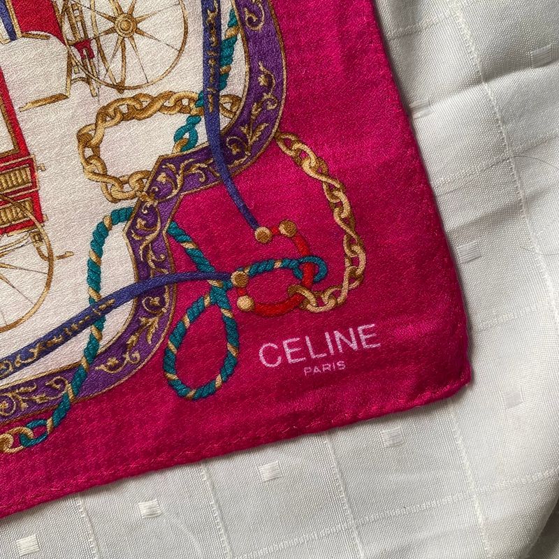 Vintage Celine Silk Neckerchief Scarf, foto 4