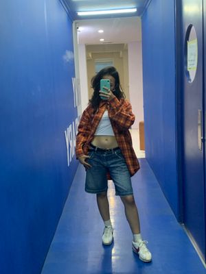 Streetwear Y2K Boyfriend jeans Wanita blue