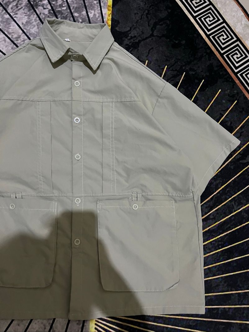 kemeja safari boxy, foto 2