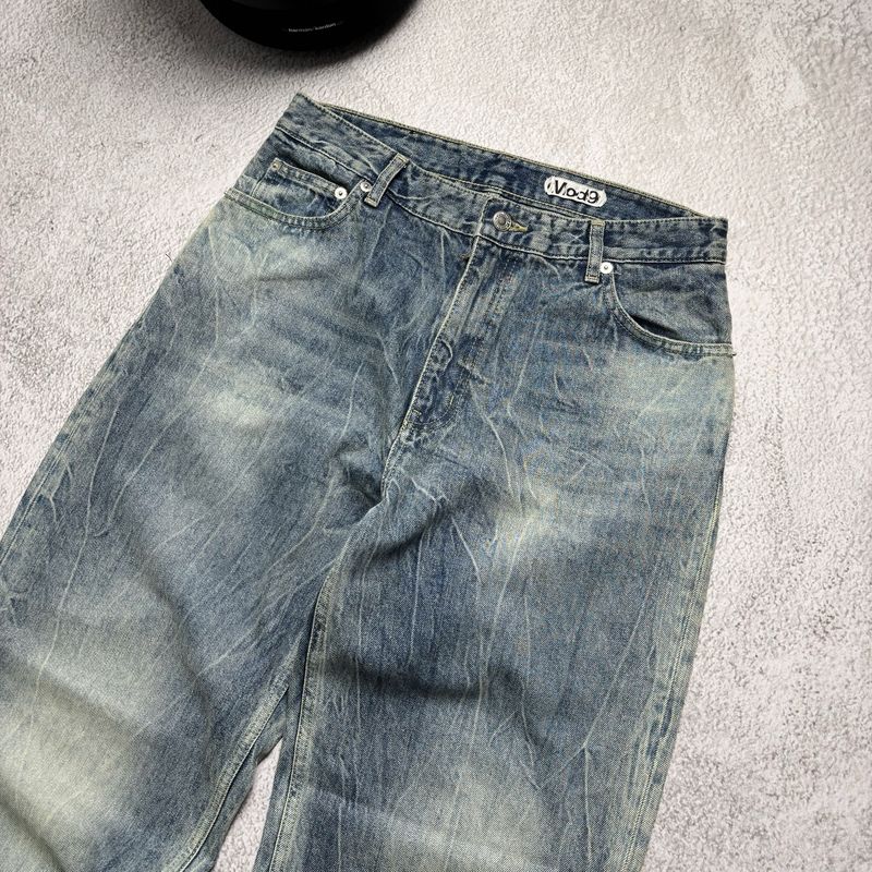 MOD9 Ashed Blue Lightning Flared Baggy Fit Jeans size 32, foto 9