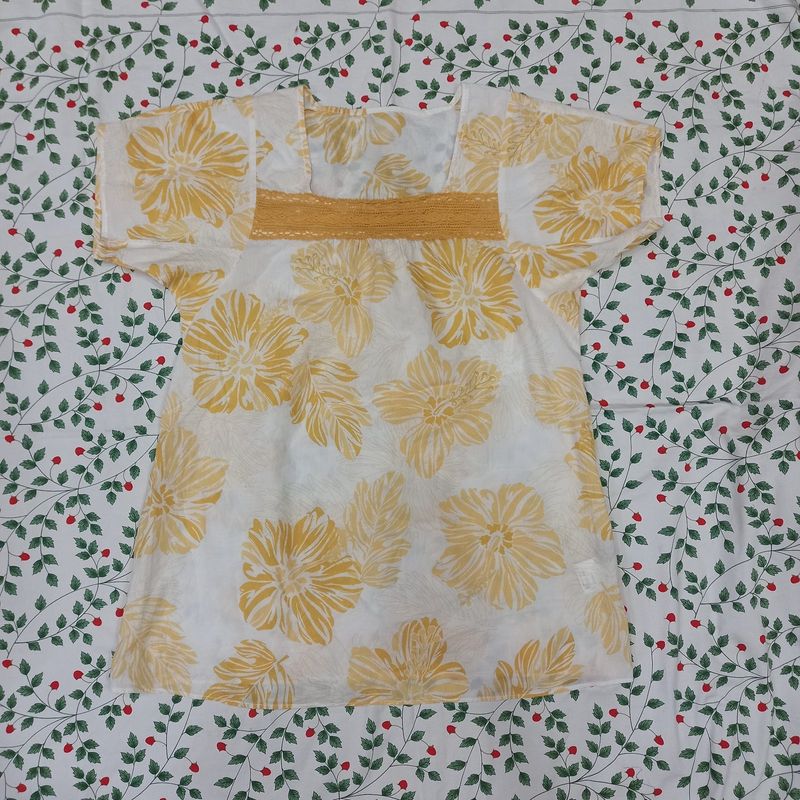 yellow floral summer blouse, foto 2
