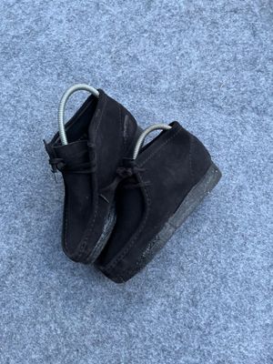 Clarks wallabee black suede high top