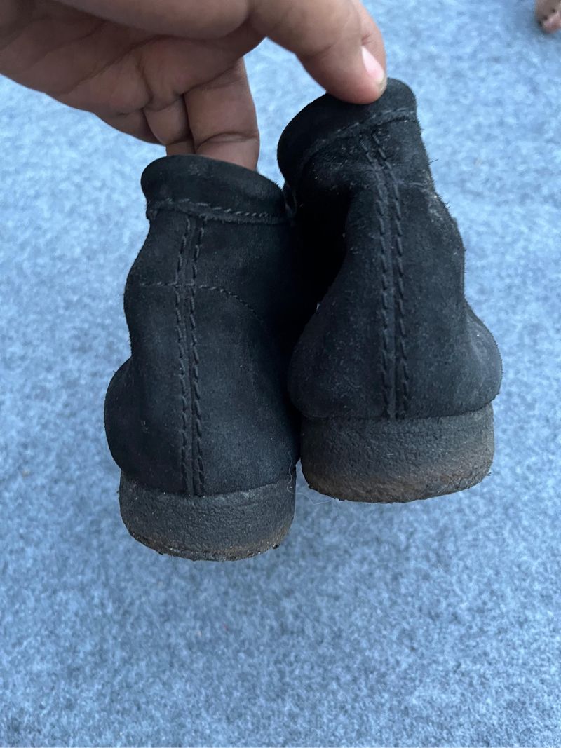 Clarks wallabee black on suede high top, foto 5