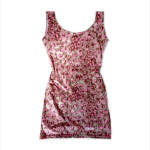 Gyaru Y2K Leopard Bodycon Dress