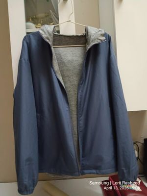 WANITA JAKET UNIQLO REVERSIBLE PARKA JACKET WATER REPELLENT