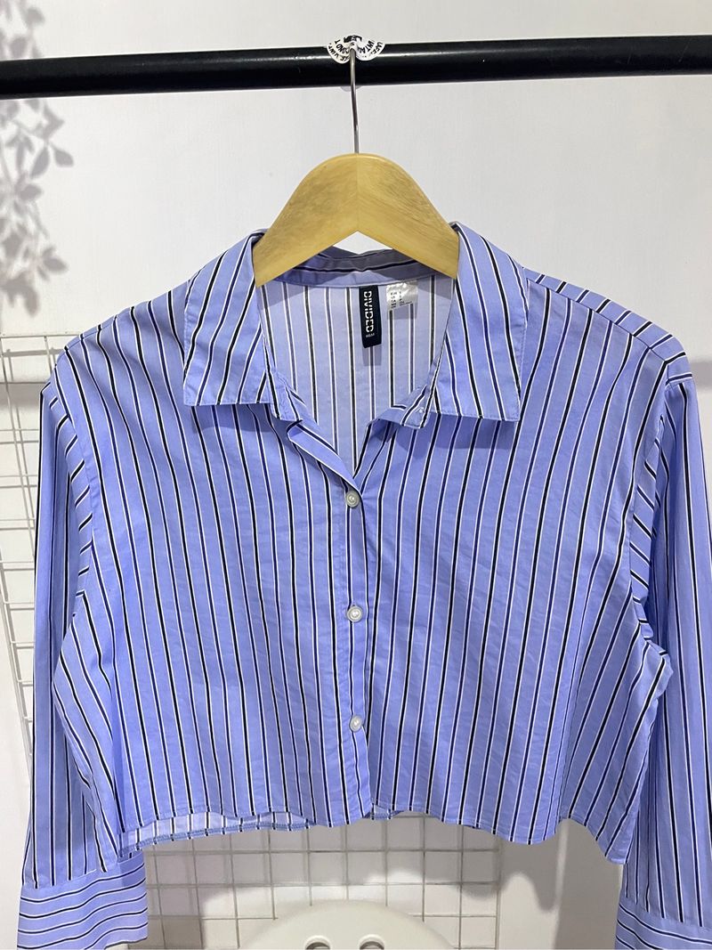 Kemeja Cewe Crop H&M, foto 2