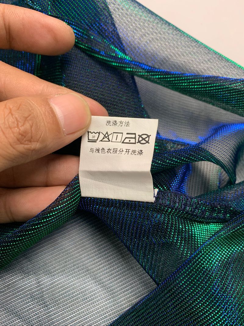 Y2k dambolo Mesh Dress Gliter, foto 5