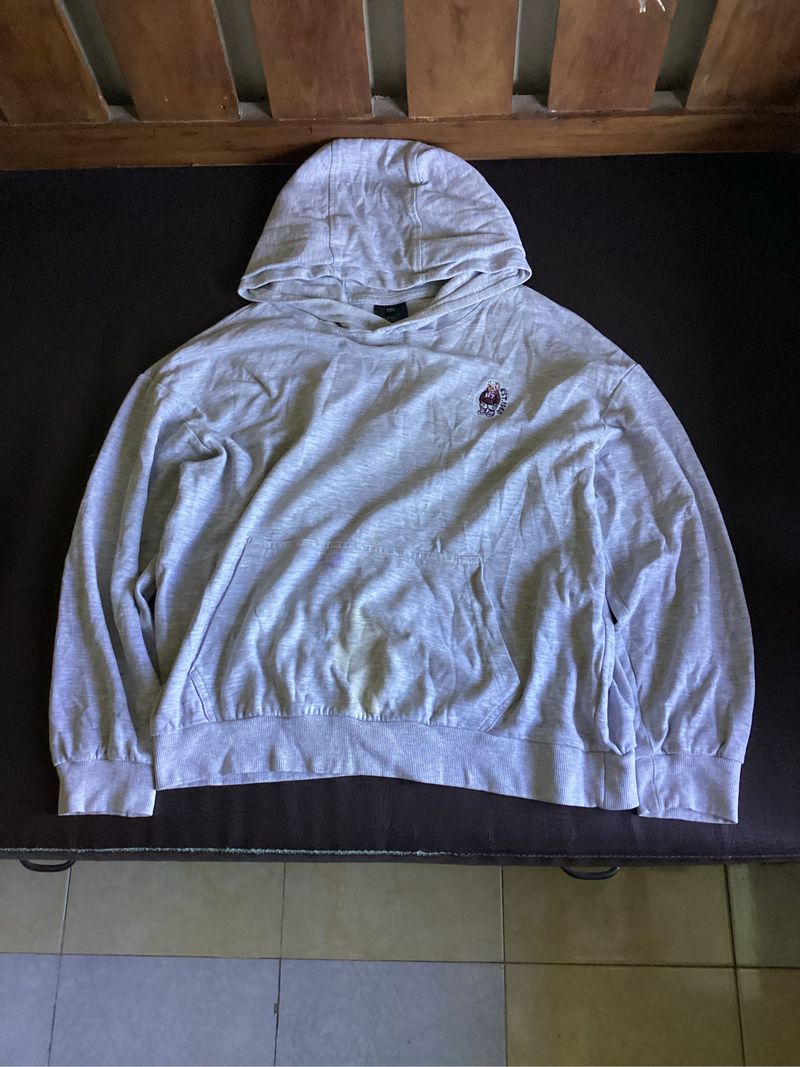 Hoodie Sweather Hangt3n gray basic crop, foto 3