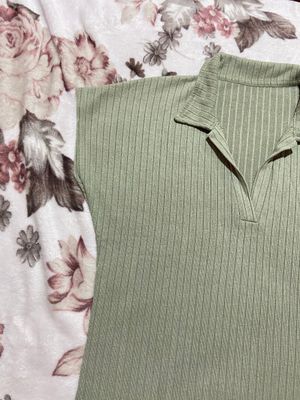 Midi Knit Dress Olive | Mouiselle
