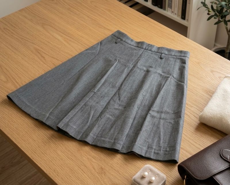 Rok Kerja Abu-abu A-Line, foto 2