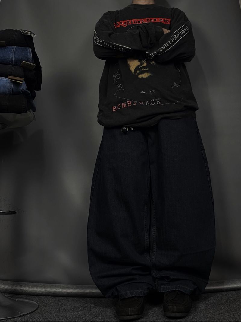 Dark pull & bear baggy jeans, foto 2