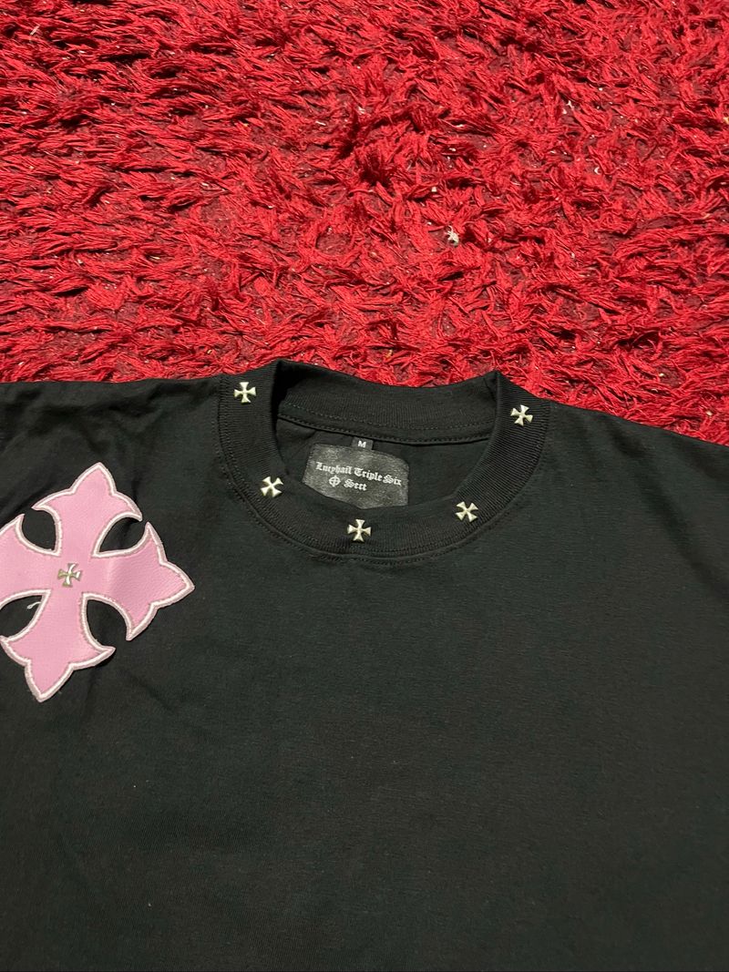 unfinished tshirt “basic pink patch” size m, foto 3