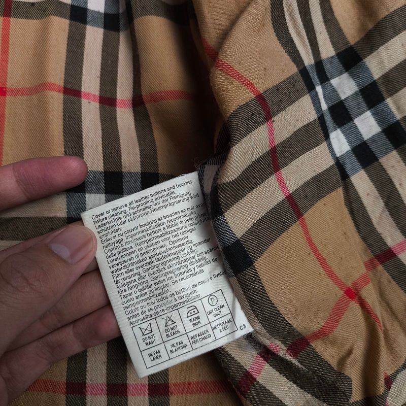 80s-90s Burberry jacket coat lining nova check, foto 6