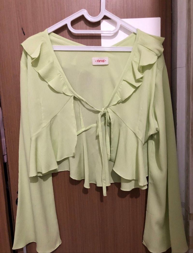 Flare Ruffles Blouse Top - Mini Flare Top by Pinteji, foto 2