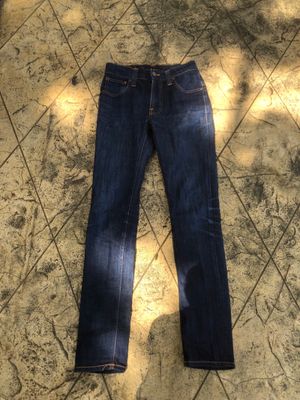 Nudie thin finn dry ecru embo jeans