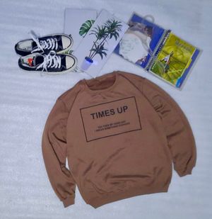 Crewneck Sweater Wanita - Brown