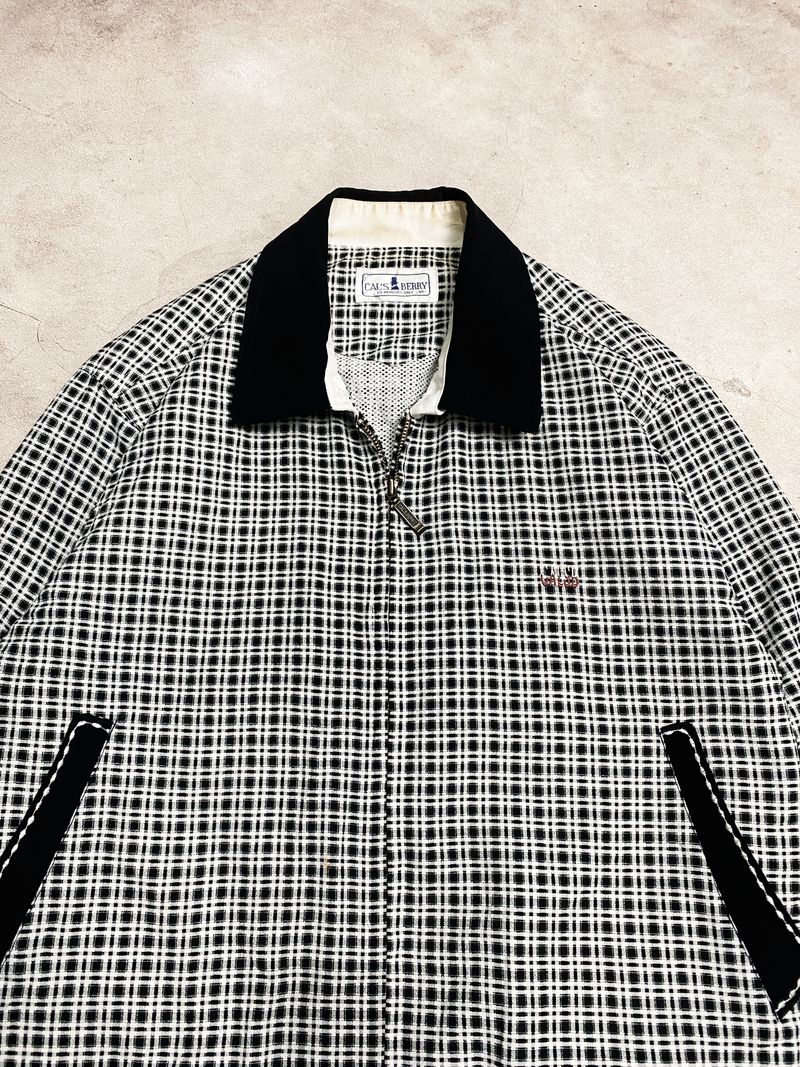 Cal’s Berry Tartan Harrington Casual Work Jacket Boxy Outer, foto 2