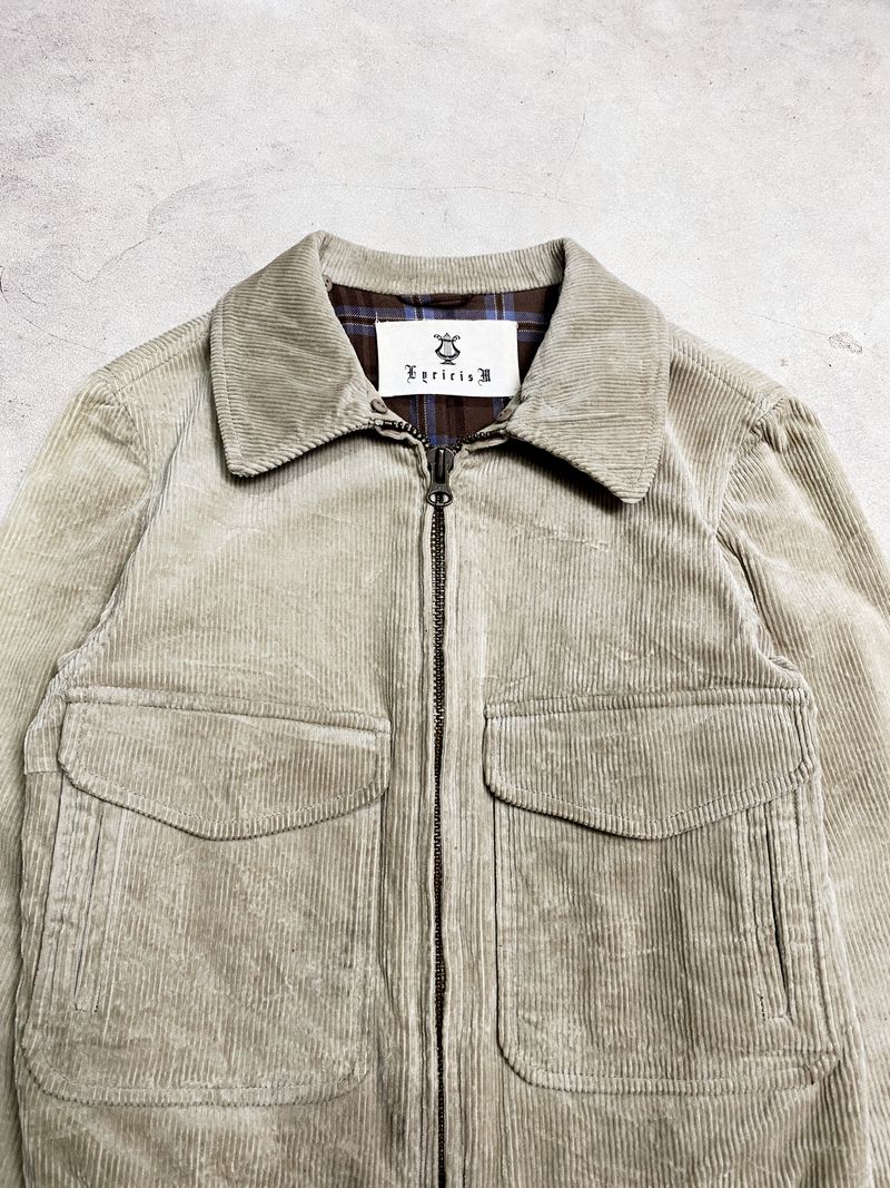 Corduroy Double Zip Harrington Casual Work Jacket Outer Vtg, foto 3