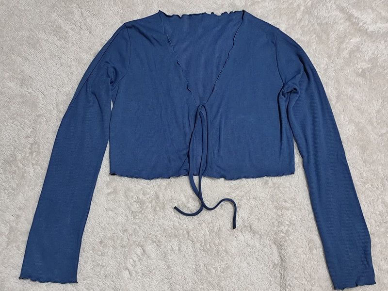 Cardigan Crop Top Navy, foto 3