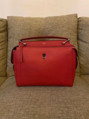 Fendi Dotcom Red Leather