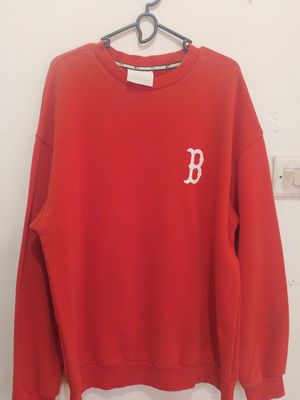 MLB Streetwear Casual Sweater Pria red
