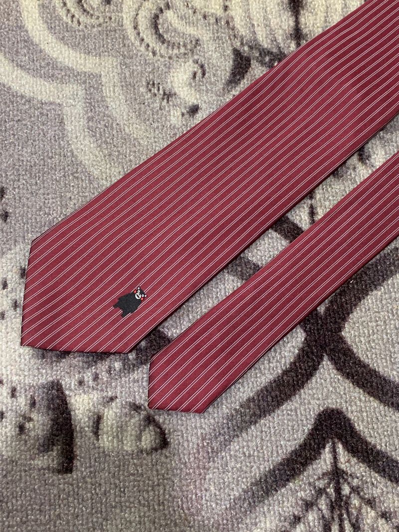 Unbrand Striped Red Tie with Mini Figure, foto 2