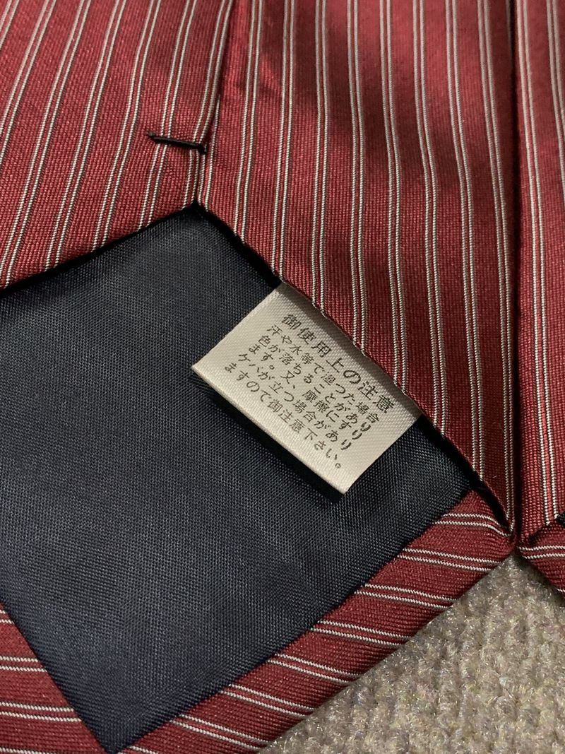 Unbrand Striped Red Tie with Mini Figure, foto 4