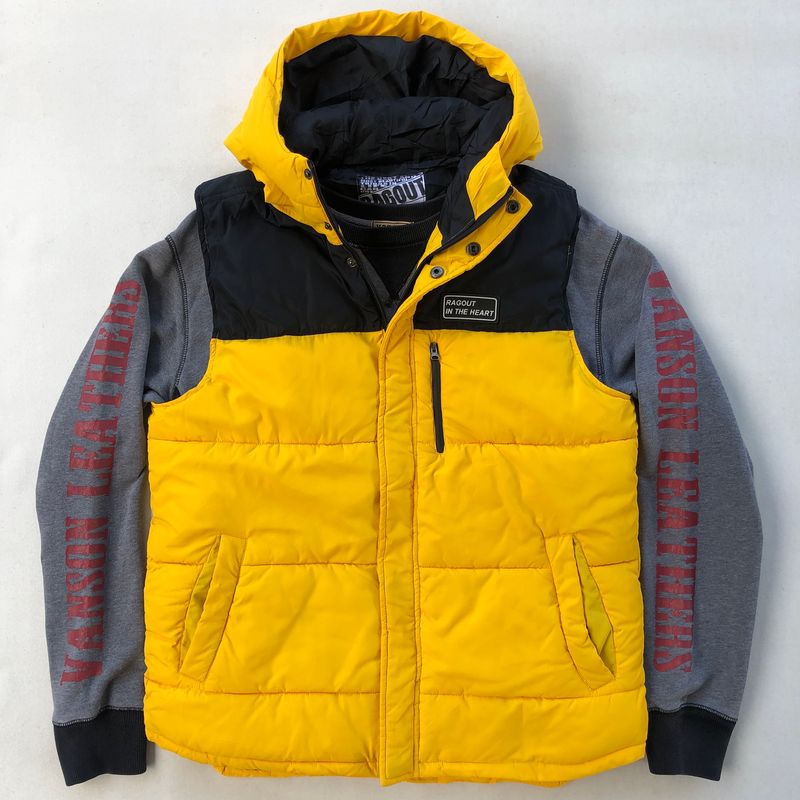 Casual Vest Pria black yellow, foto 4