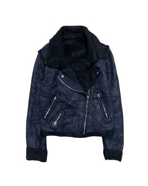 BLACK  Shearling Jacket