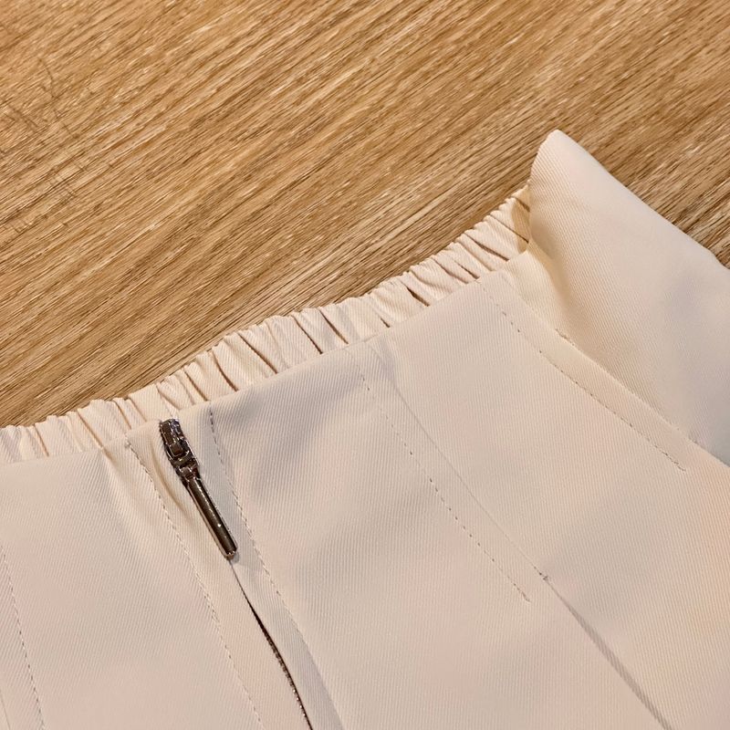 [NEW] CREAM ZIPPER PANTS IMPORT BKK, foto 3