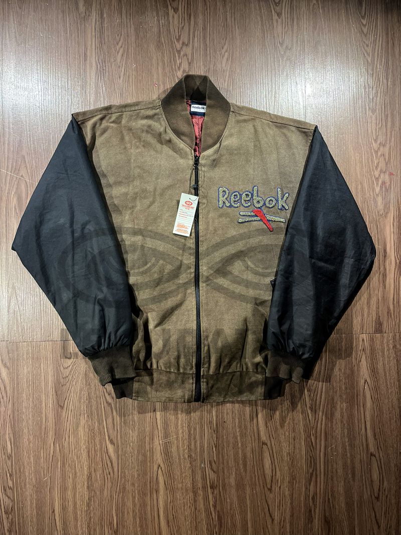 Vintage Reebok Big Logo Embroidered Varsity Jacket, foto 3