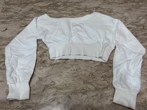 Off shoulder long sleeve top