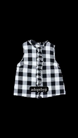 Adopt — This Is April checkered ruffle top 🖤
