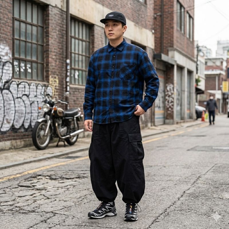 Black number plaid flannel veterano, foto 4