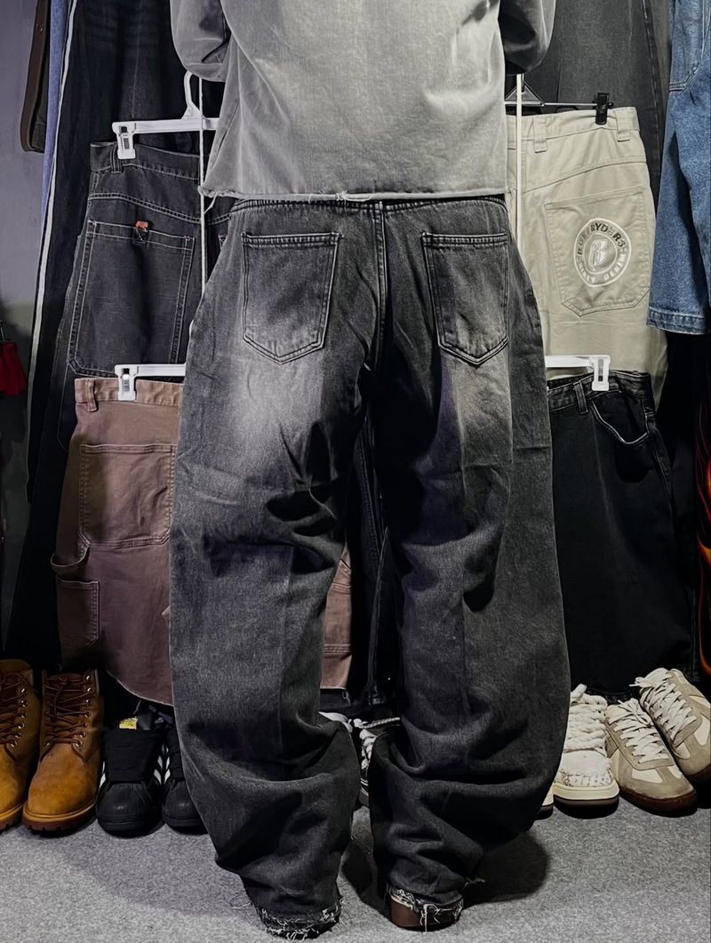 Celana panjang jeans fading, foto 5