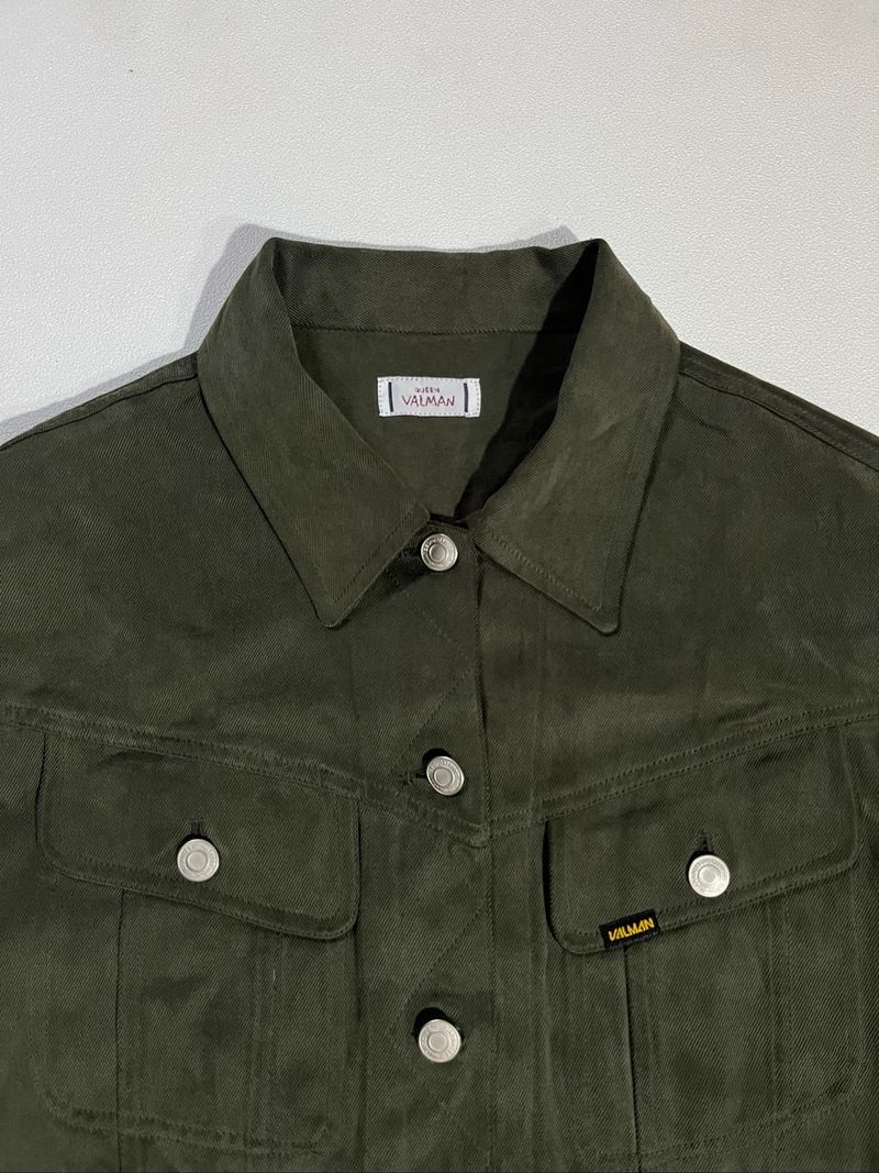 Queen Valman Casual Denim Jacket Green Army, foto 2