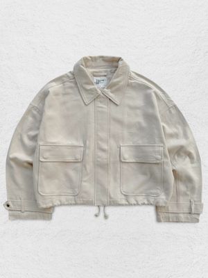 8SECONDS BEIGE SHORT PARKA JACKET