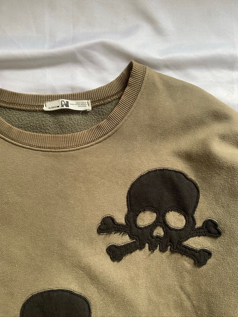 Crewneck sweater skull reworked, foto 4