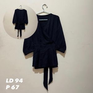 Blouse Wrap Tali Pinggang Wanita