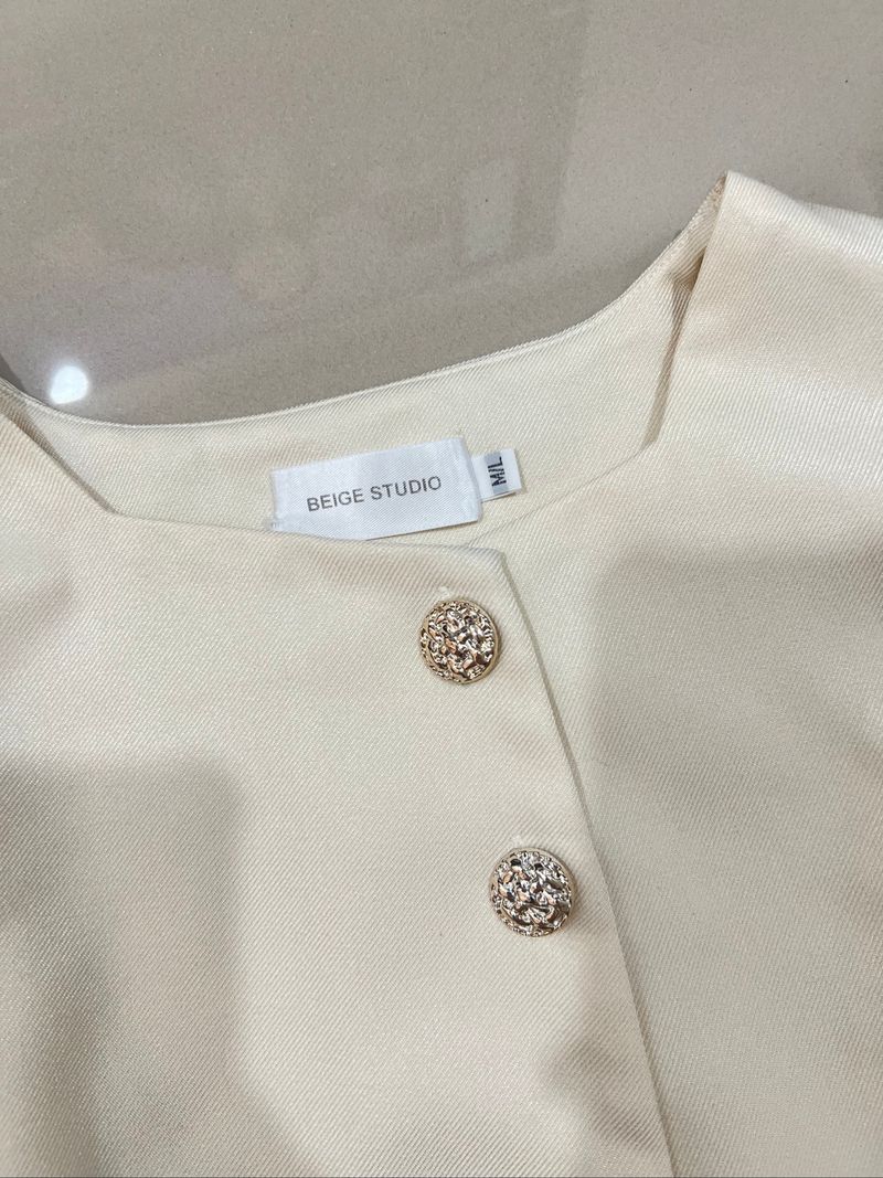 Cream Vest - BEIGE STUDIO, foto 3