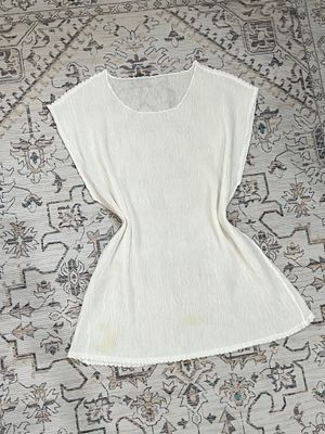 White Pleated Top