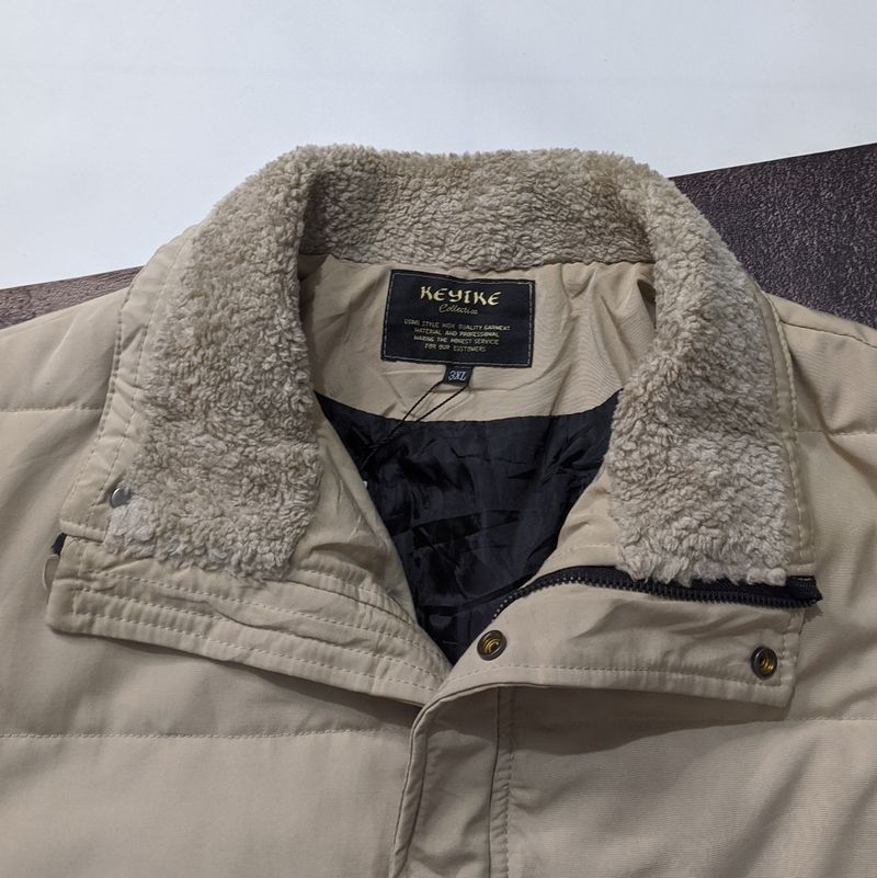 Vintage Casual Bomber jacket Pria cream, foto 6
