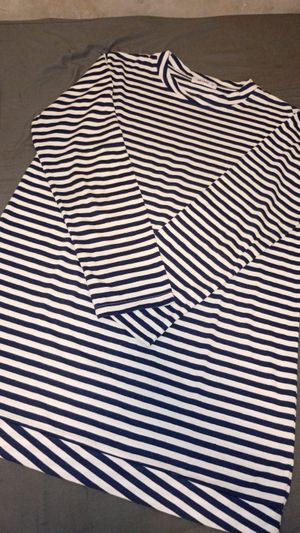 Long Sleeve Stripe Nevada navy n white