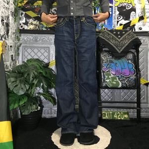 True Religion Vintage Y2K Jeans Pria green navy