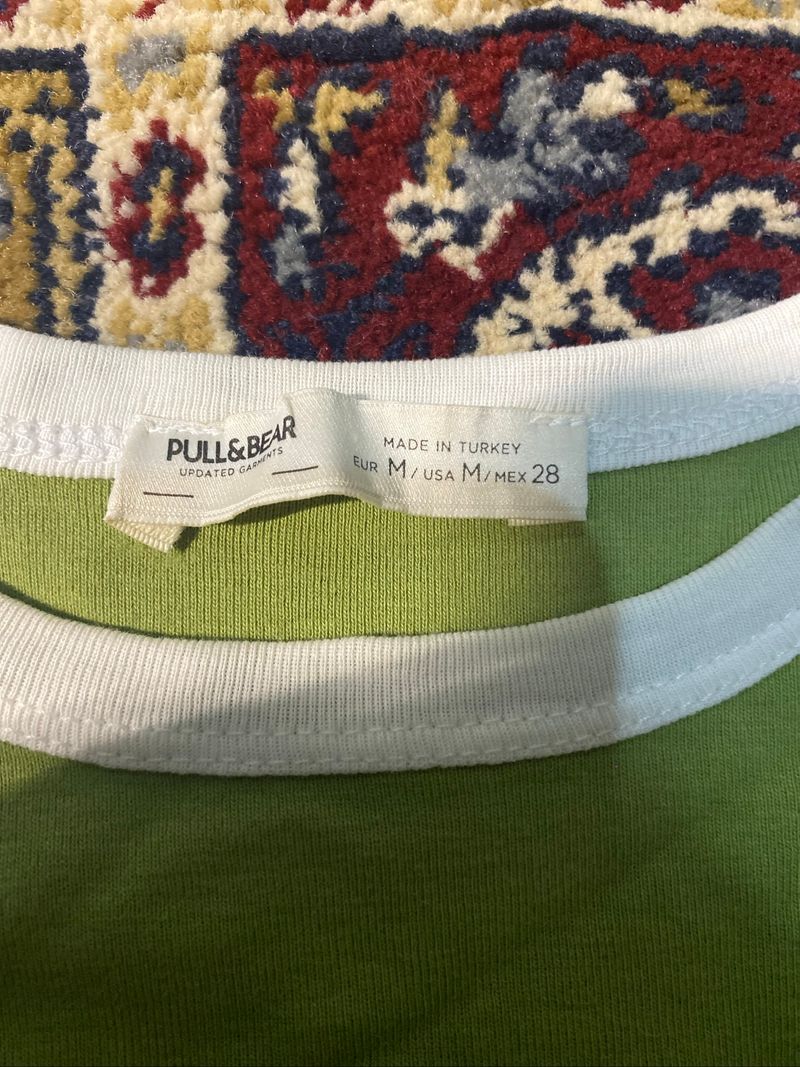 Green pull & bear crop top “smoothie vibe”, foto 3